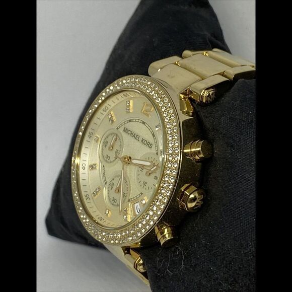 Michael Kors Parker MK5354 Women's Gold Stainless Steel Analog Dial Watch UC637 - Picture 4 of 12